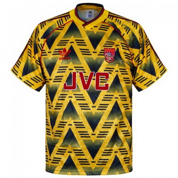 Tailandia Camiseta Arsenal Replica Segunda Ropa Retro 1991 1993 Amarillo